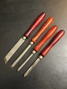Vintage 4 Craftsman USA Pro Holz Meißel Drehbank Schüssel Hohlbeitel Trennen Nut Set Lot - Bild 1 von 15