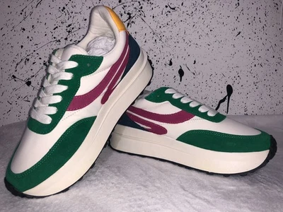 Steve Madden Estilo Retro Gamuza Plataforma Tenis Zapatos Para Mujer Talla 9 Nuevo en Caja Foto 1 de 4