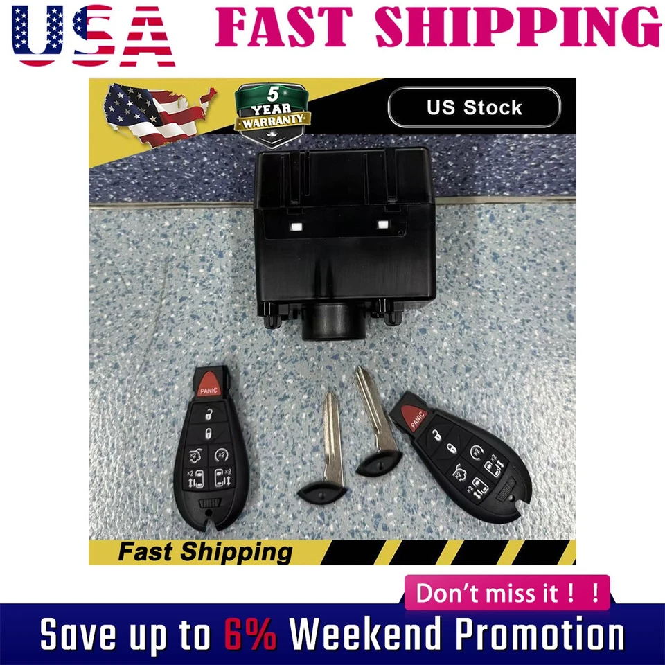 for 2009-15 Dodge Ram 1500 WIN Module Wireless Ignition Node Programmed w/ Keys - Imagen 1 de 4