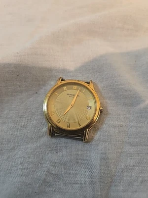 Raymond Weil Geneve Hombre 5569 Vestido Cuero Suizo Cuarzo Analógico 33mm Reloj 7 1/4" Foto 1 de 4