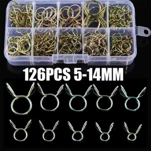 Spring Clip Parts 126 Pcs/set 5mm-14mm Accessories Air Tube Clamps Hot - Picture 1 of 12