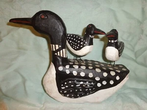 Dan & Donna Strawser Carved Wood Folk Art "Wildfowl Duck Family" Figures, 2015 - Picture 1 of 6