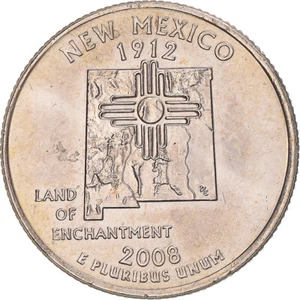 [#1045793] Coin, United States, New Mexico, Quarter, 2008, U.S. Mint, Philadelp, - Picture 1 of 2
