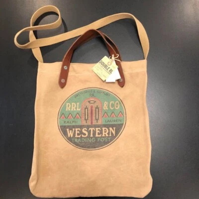 RRL Ralph Lauren "Bolso de Mano Mercado de Lona con Logotipo" con Correa para el Hombro Japón!!!!!!!! Foto 1 de 4