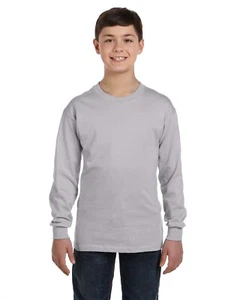 Gildan Youth T-Shirt Long Sleeve Heavy Cotton 5.3 oz XS-XL G540B - Picture 1 of 34
