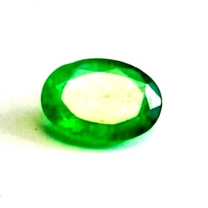 Beautiful 0.76 Ct Natural Green 6x4 mm Oval Zambian Emerald, Loose Stone - Picture 1 of 6