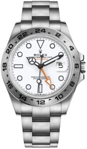 Rolex Explorer II Self-Winding White Dial 24-Hour Bezel Mens Swiss Sports Watch - Picture 1 of 5