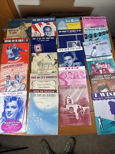 Vintage Sheet Music of 20 Ephemera Crafting Judy Garland WWII Disney lot 2 - Picture 1 of 5