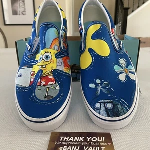 Para hombre 11 Vans X Bob Esponja sin cordones Alohabob edición limitada zapatillas de lona nuevas con etiquetas - Imagen 1 de 11