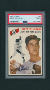 1954 Topps Hoyt Wilhelm #36 PSA 4 VG-EX NEW YORK GIANTS CENTERED EYE APPEAL