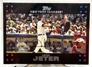 2007 Topps - #40 Derek Jeter, George W. Bush, Mickey Mantle  MINT FROM PACK🔥