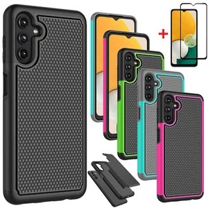 Funda protectora a prueba de golpes para teléfono Samsung Galaxy A13 5G con protector de pantalla de vidrio - Imagen 1 de 60