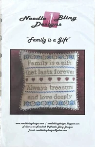Needle Bling Designs Family is a Gift Cross Stitch Pattern - Picture 1 of 2