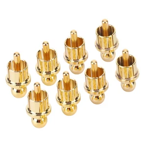 Vergoldete RCA-Schutzkappen, Geräuschstopper, Kupferkappe, Staubkappe (Gold, 8 S - Picture 1 of 12