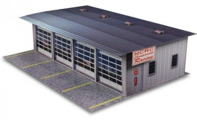 Innovative Hobby "4 Stall Pit Garage" 1/64 HO Slot Car Scale Photo Building Kit - Image 1 of 2