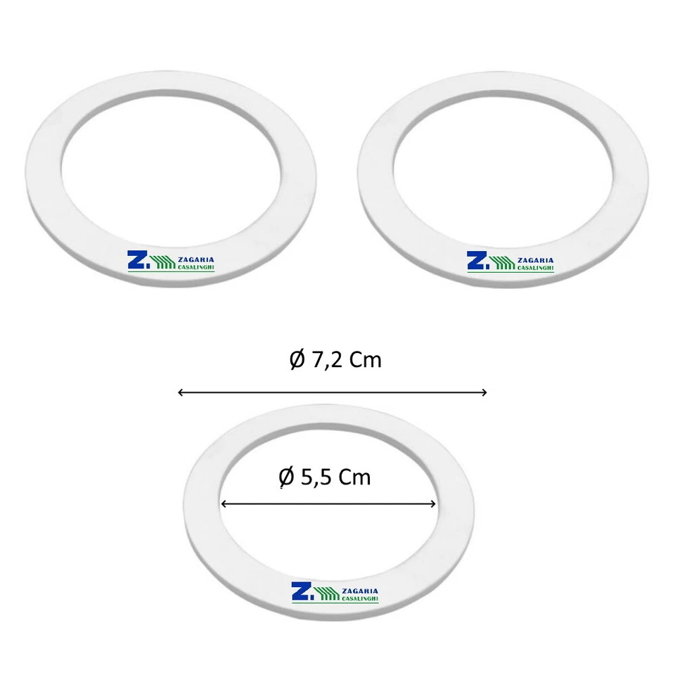 3 PZ GUARNIZIONE GUARNIZIONI MOKA UNIVERSALI 6 TZ TAZZA CONFEZIONE Ø 7,2 Cm - Immagine 1 di 1