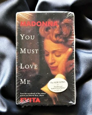 MADONNA SEALED YOU MUST LOVE ME US CASSETTE TAPE SINGLE WARNER 1996 Promo Hype - Image 1 of 4