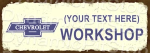 Chevrolet Logo-Large Custom Personalised Workshop Rustic Sign Australian made - Picture 1 of 1
