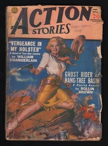 ACTION STORIES Vol. 18 #11, Spring 1948, FR/GD CONDITION, Novel by Chamberlain - Imagen 1 de 3