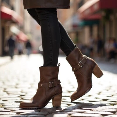 Eastland Mujer 6.5 Botines Bellamy 1955 Botín Cuero Cremallera Vaquera Western Foto 1 de 4