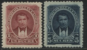 Ecuador 1895 1 & 5 sucres mint o.g. - Bild 1 von 1