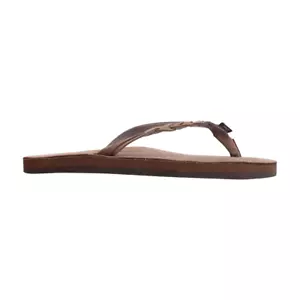 Rainbow Sandal Flirty Braidy Single Layer Women's Expresso Brown Flip Flops - Picture 1 of 9