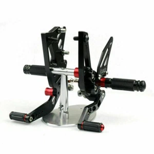 CNC Adjustable Rearsets Footpeg Fit Trium Speed Triple 1050 2011-2015 Black - Picture 1 of 4
