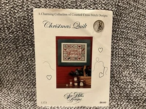 Sue Hillis Designs: CHRISTMAS QUILT Cross Stitch Pattern + Charms - #L-173 New - Picture 1 of 5