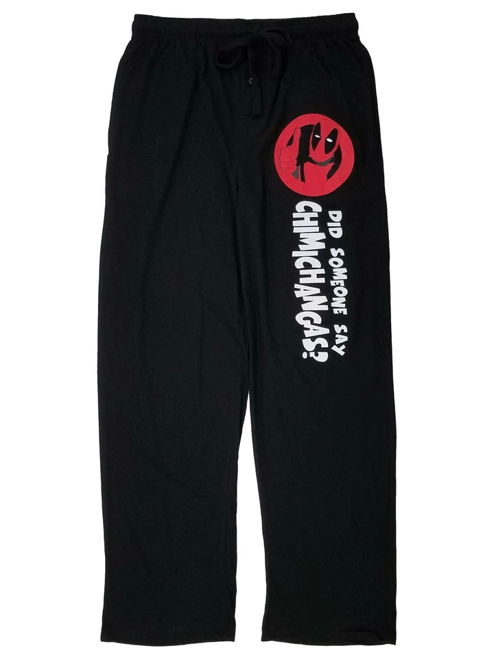 Marvel Deadpool Mens Did Someone Say Chimichangas? Sleep Pants Pajama Bottoms - Image 1 of 1