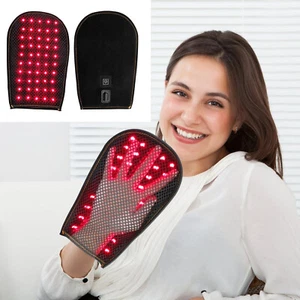 Guante de terapia de luz roja infrarroja LED para mano articulación alivio del dolor mano mano mano mano - Imagen 1 de 15
