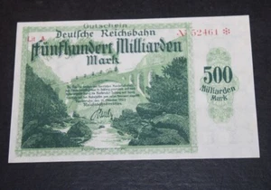 500 Milliarden Mark Deutsche Reichsbahn Karlsruhe,Reichsbahndirektion 1923 - Bild 1 von 1