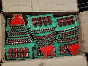 Lot Of 3 Red 2 m bead Garland Christmas decorations Bell Ornament - Picture 1 of 7