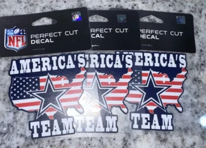 3 NFL Perfect Cut Decal Dallas Cowboys American’s Team Win Craft 4x4” - Picture 1 of 4
