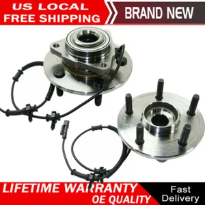 Conjunto de buje y cojinete de cubo de rueda delantera de 2 piezas para Dodge Ram 1500 IN 2012 2017 2018 - Imagen 1 de 7