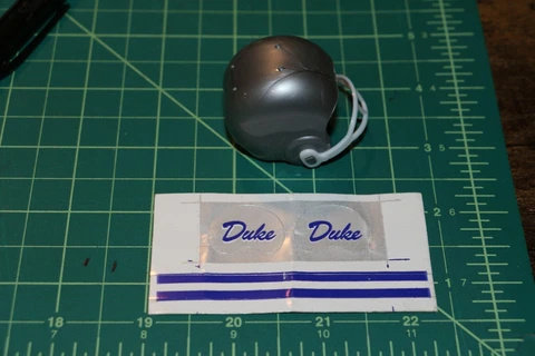 ORIGINAL 1978 NCAA Duke Blue Devils mini gumball football helmets decals ACC Cover