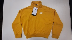 NIKE Girls Eco Friendly Green Half-Zip Sweatshirt, Yellow, Size XS, NEW!! - Picture 1 of 5