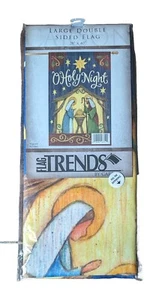 FLAG TRENDS BY CARSON Large Double Sided Flag O' Holy Night 28 x 40 - Picture 1 of 5