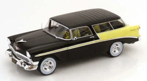 1:18 1956 Chevrolet Bel Air Nomad (Station Wagon) -- Black/Yellow -- KK-Scale - Picture 1 of 6