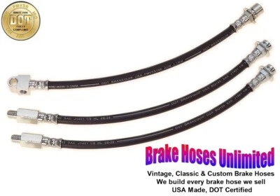 BRAKE HOSE SET Cadillac DeVille, 1971 1972 1973 1974 - Image 1 of 2