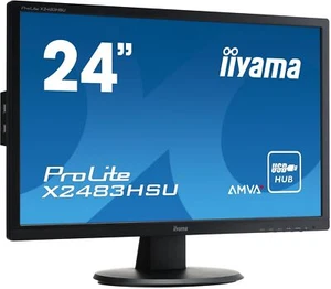 Iiyama X2483HSU-B1 LED Monitor 24" FHD 1920x1080 VGA HDMI DVI Lautsprecher - Photo 1/4