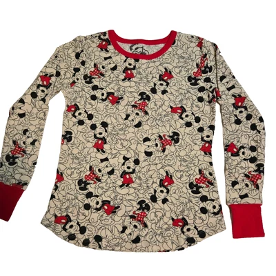 Disney Mickey Moues Elastic Waist Pajama Pants White Youth (Size: S) - Image 1 of 4