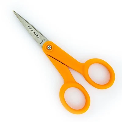 FIskars No.5 Micro-Tip Scissors Stainless Steel Blades Original Orange Handle - Image 1 of 4