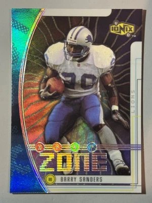 Barry Sanders 1999 Upper Deck Ionix Warp Zone Rare SSP Detroit Lions #WZ14 - Image 1 of 2