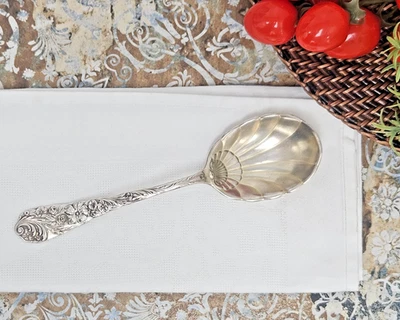 Cazuela cuchara vintage de plata esterlina 925 Reed & Barton Flora 1890 Berry 7 3/4" Foto 1 de 3