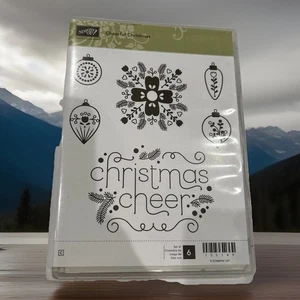 Stampin Up “Alegre Navidad” Set de 6 Adornos Frases de Versículo de Vacaciones - Imagen 1 de 3