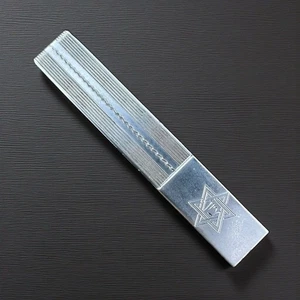 Clip de corbata de plata esterlina vintage soporte estrella de David judaica judía 925 - Imagen 1 de 4