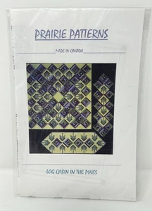 Edredón Paririe Patterns Log Cabin in the Pines 2004 Lucinda Rankin Gloria McFarla - Imagen 1 de 3