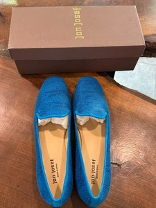 Jon Josef Women’s Blue Leather Loafers Size 11M – Made in Spain – New in Box - Picture 1 of 4