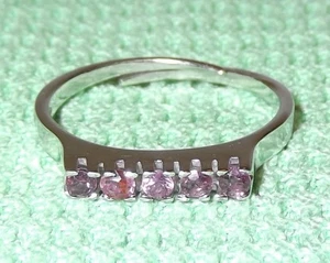 Damenring - 835er Silber - Größe 54 - 2,1 Gramm - mit Strasssteinen - - Bild 1 von 4