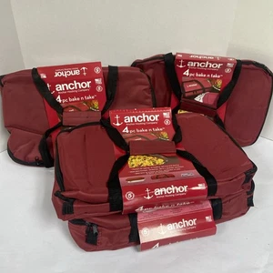 anchor 4pc take n bake 9x13 pan with hot/coldpack and insulated carrying case - Picture 1 of 4